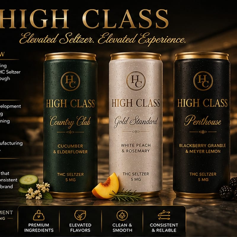 High Class — 5mg Hemp-Infused Sparkling Seltzer