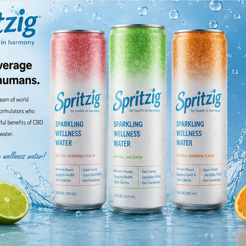 Spritzig — 10mg Hemp-Infused Sparkling Wellness Water